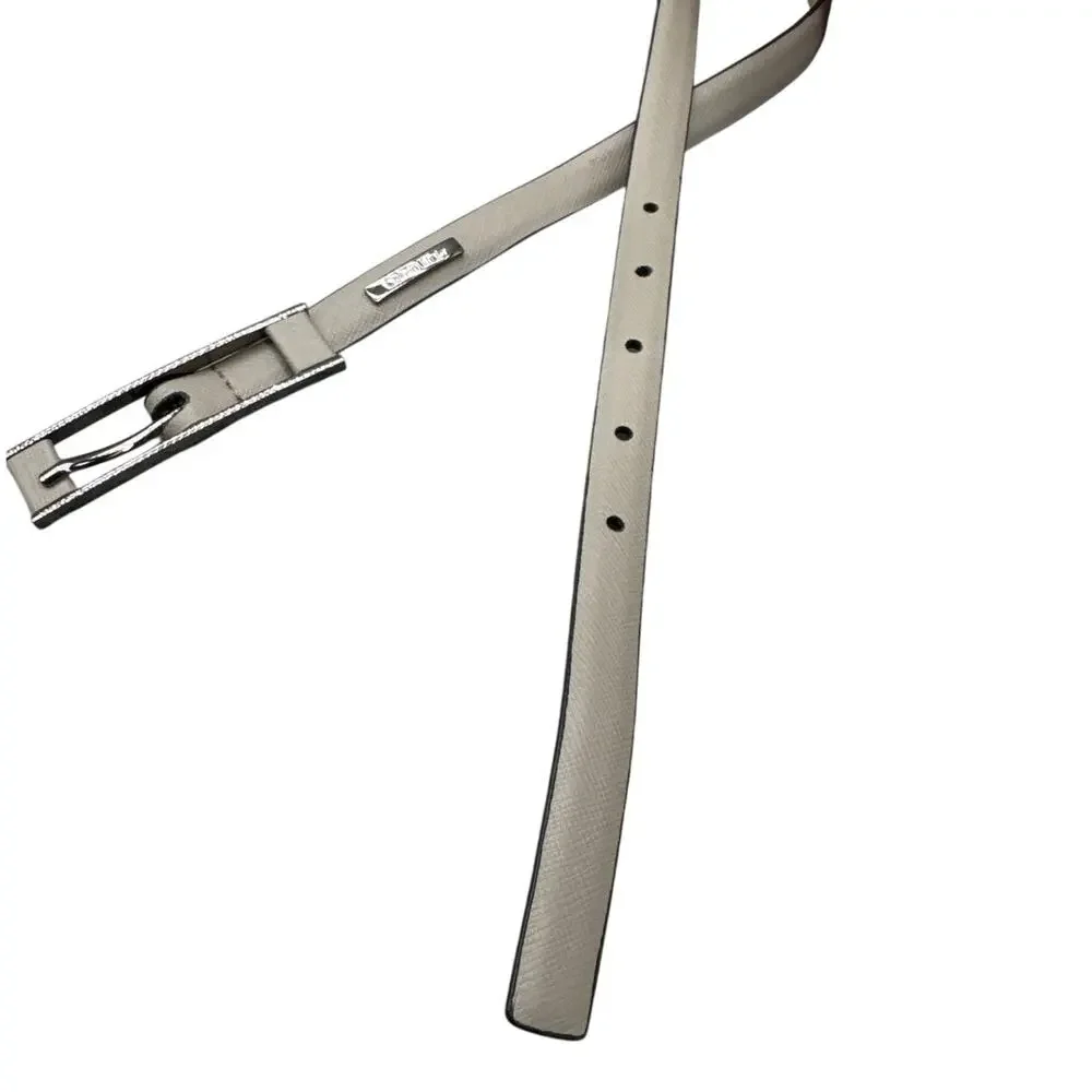 Calvin Klein Grey Leather Silver Logo Hardware 1/2